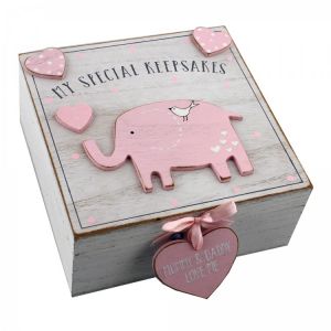 Keepsake Box - Pink Elephant
